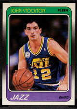 1988-89 Fleer John Stockton Rookie Card #115 Jazz, HOF - MINT Cond. Iconic set!