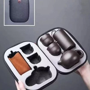 Ceramic Tea Set with Travel Case for Travel Home Outdoor and Office - Bild 1 von 6