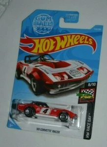 2018 HOT WHEELS HW RACE DAY 8/10 - ' 69 CORVETTE RACER RED AND WHITE - Picture 1 of 3