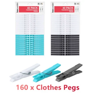 160pcs Clothes Pegs Laundry UV Stabilized Plastic Easy Grip Clip Durable Spring - Picture 1 of 3