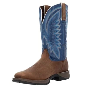 Durango Mens Rebel Performance Western Boots US 11.5M EU 45 Blue Brown NIB - Picture 1 of 12
