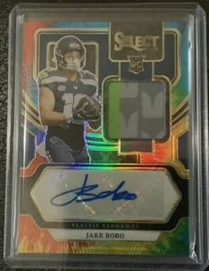 2023 Panini Select Jake Bobo Rookie Patch Autograph Tie Dye # /25 - Picture 1 of 2