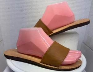 Volcom Simple Slide Women Sandals Tan Size 10 41 Manmade Shoes Beach Summer New - Picture 1 of 8