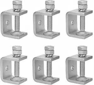 Stainless Steel Small C Clamp Set, 1 Inch Heavy Duty Metal C-Clamp, Mini Tiger C - Picture 1 of 12