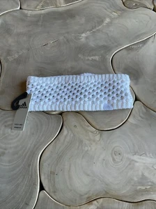 Adidas Damen Stirnband weiß Crestline, Fleece gefüttert weiß gehäkelt - Bild 1 von 4