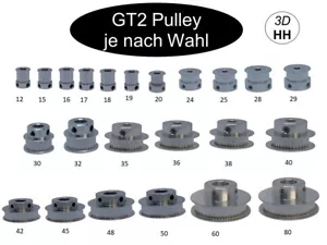 6mm GT2 Zahnrad Pulley Ritzel Scheibe ver. Zähne und ver. Ø GT-2 SOFORTVERSAND - Photo 1/89