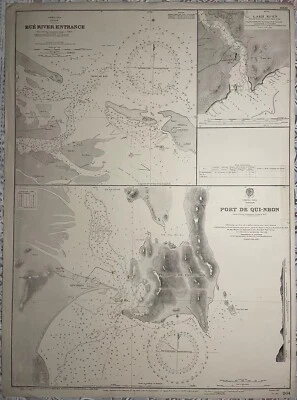 Редкая Адмиралтейская Карта 264 Вьетнамский Хюэ Вход в Реку Порт Де Ки Нхон 1894 (1941) - Изображение 1 из 4