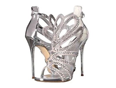 Giuseppe Zanotti Cam Eolo silver luxury heels NIB SZ 40 - Image 1 of 4