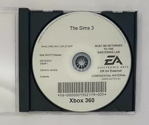 The Sims 3 Review Version - Microsoft Xbox 360 - 2010 EA Maxis Pre-release code - Picture 1 of 6