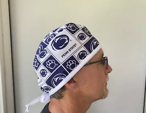 Penn State Surgeon Style Cap, Penn St Nittany Lions scrub, Ties in back - Picture 1 of 3