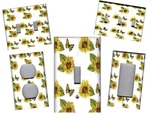 SONNENBLUMEN UND SCHMETTERLINGE KÜCHE WOHNDEKO LICHTSCHALTER PLATTEN UND STECKDOSEN - Bild 1 von 31