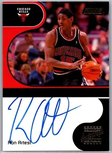 2001 Topps Stadium Club #LS-RA Ron Artest Autograph Chicago Bulls - Picture 1 of 2
