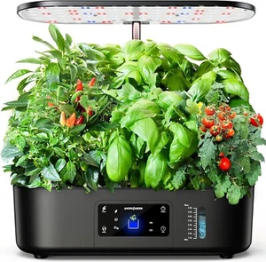 Ahopegarden Hydroponics Growing System Kit Indoor Herb Garden with Grow Light 12 - Picture 1 of 7