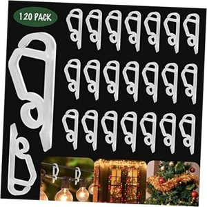 Christmas Light Clip,Plastic Gutter Hooks Outdoor,Weatherproof Holiday - Picture 1 of 7