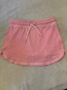 Vineyard Vines Girls Sankaty Pink & White Stripe Skort Skirt Size Medium - Picture 1 of 4
