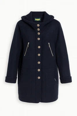 Abrigo Geiger Austria Mujer Talla 42 Lana Pura Azul Marino Chic Calidad Cabincore Heritage Foto 1 de 4