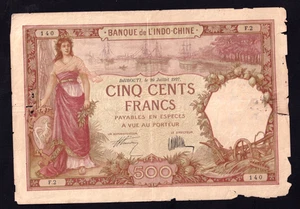Dschibuti Französisch Somaliland 500 Francs 1927 P-9a Jahrmarkt - Bild 1 von 2