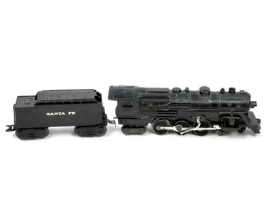 Locomotora de vapor vintage Marx 1829 con unidad de ahumador y licitadora Santa Fe - calibre O Foto 1 de 4