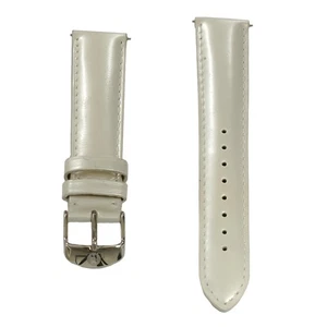 Correa de reloj Michele de cuero blanco roto de 18 mm para mujer 301721306 - Imagen 1 de 2