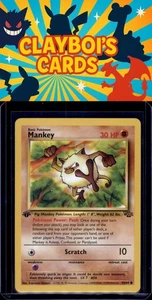 Mankey Jungle Pokémon 55/64 First Edition Common Near Mint or Better - Bild 1 von 2