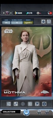 Topps Star Wars Card Trader Legendary 2025 Chrome Green Mon Mothma - Image 1 of 2