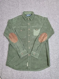 Vintage 90er Polo Ralph Lauren Herren Gr. M Hemd Grün Cord Patch Button Down - Bild 1 von 14