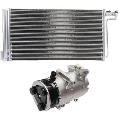 Aluminum AC Condenser + AC Compressor Cooling Kit For 2013-2014 Ford Focus - Image 1 of 4