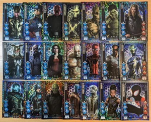 21 x 2021 Marvel Hero Attax Infinity Saga Super Star Silver Foil Karten Near Set - Bild 1 von 6