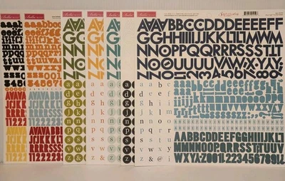 Bella BLVD Cardstock Stickers  Sophisticates & Tiny Texts 12x12 Sheets-lot of 7 - Image 1 of 4