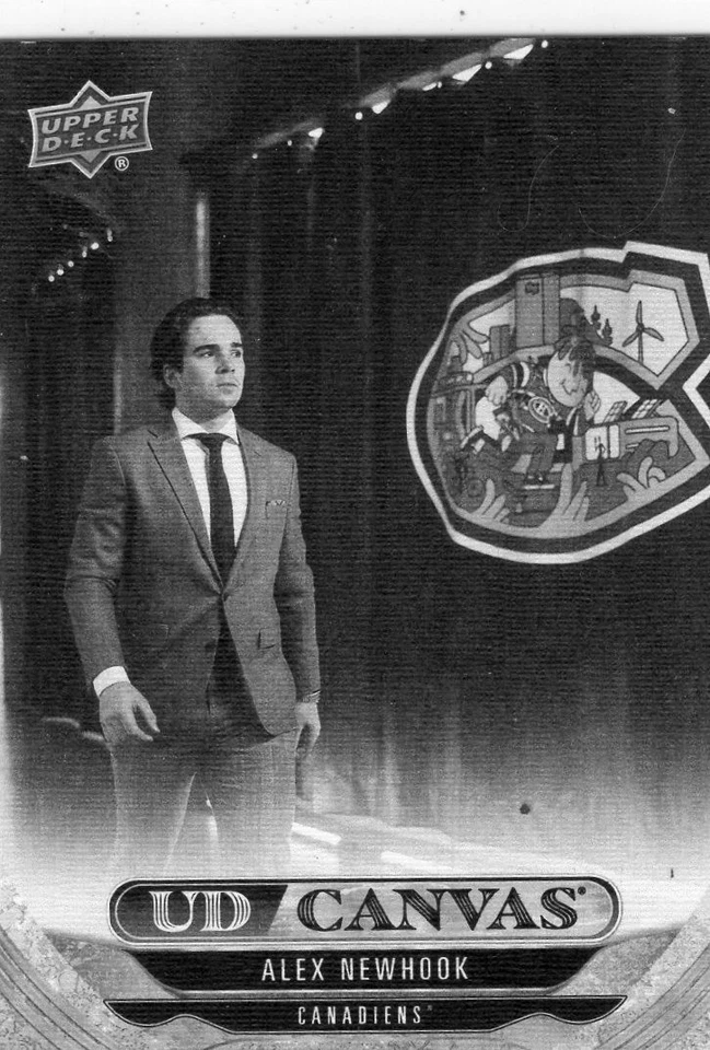 2024-25 Upper Deck UD Canvas Black and White C128 Alex Newhook - Image 1 of 2