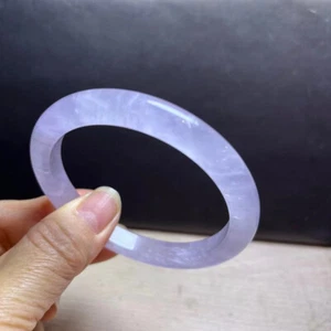 Natural Purple Amethyst Quartz Crystal Bracelet Bangle Inner Diameter 60mm - Picture 1 of 6