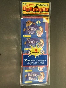 1991 Panini Beauty & The Beast Album Stickers 5-Pack Rack (30 Stickers) Sku98 - Picture 1 of 3