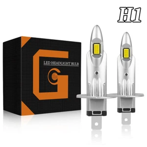 2PC H1 LED Headlight Bulbs Kit Canbus Error Free High/Low Beam Light 6500K White - Picture 1 of 13