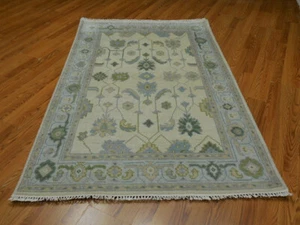 Bohemian Rug, Oushak Turkish Ushak Rug,Contemporary Oushak Rug 4x6.2 Ft - Picture 1 of 14