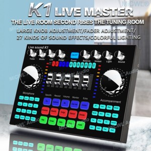 Digital Audio Mixer Live Sound Card Mixing Console for PC Phone Network Live Pro