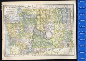 WASHINGTON State, USA - 1904 antike Farbkarte - Bild 1 von 1
