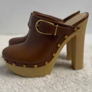 Nuevo sin caja Zueco Plataforma Veronica Barba Alek Mula Marrón Talla 7M Boho Grueso Retro - Imagen 1 de 16