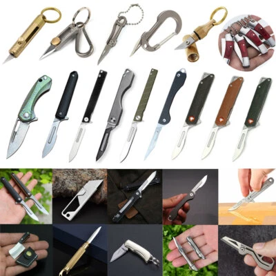 Cuchillo Llavero Cinturón Plegable Portátil Supervivencia EDC Función Emergencia/Supervivencia EE. UU. Foto 1 de 4