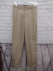 Lands End Boys Khaki Uniform Pants Size 18 - Picture 1 of 3