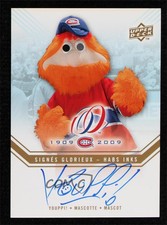 2008-09 Upper Deck Montreal Canadiens Centennial Set Habs INKS Youppi ! Auto