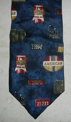Nuevo con etiquetas American Standard Motor Oil Logo Placa de matrícula de automóvil Estructura de corbata para el cuello para hombre Foto 1 de 4