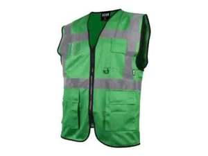 Scan Hi-Vis Utility Green Waistcoat - Picture 1 of 3