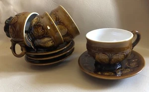 Vintage Tasse Untertasse Set Lot 4 Sets Made in UdSSR Ukrainische Keramik Neu Unbenutzt - Bild 1 von 5