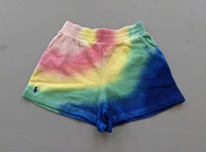 Polo Ralph Lauren Sz 6X Girl Tie Dye Short Logo Casual Elastic Waist Pocket NWT - Picture 1 of 10