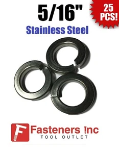 (Qty 25) 5/16" Stainless Steel Regular Split Lock Washers Type 18-8  - Picture 1 of 1