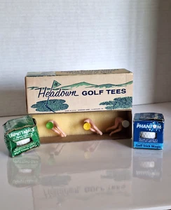 Vintage Headown Golf Ball Tees+phantom And Unputtable Balls Golf Novelty Gags - Picture 1 of 14