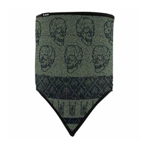 Zan Headgear Combo Gaiter Cozy Fleece One Size Skull Fair Isle Green and Black - Bild 1 von 1