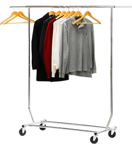 Simple Houseware Heavy Duty Clothing Garment Rack, Chrome - Picture 1 of 5