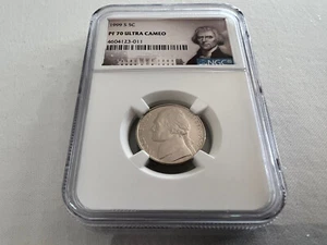 1999-S JEFFERSON NICKELS NGC PF70 ULTRA CAMEO "TOP POP" - Picture 1 of 4