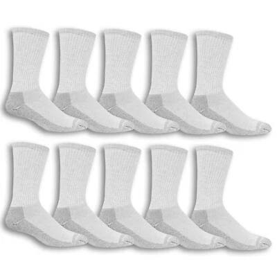 Meias masculinas acolchoadas Fruit of the Loom Workgegear (10 pares) - Imagem 1 de 3